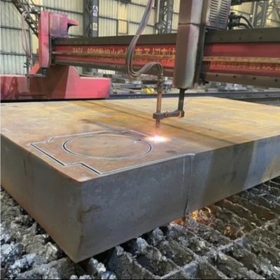 Q355B Pengolahan Pengelasan Lempeng Baja Karbon Custom Berat tunggal 100 Ton