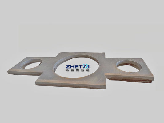 Logam Hitam Karbon 10mm Plat Baja Potong Ke Ukuran Bagian Mesin Stamping Sisi Plat Bagian Pemotongan Api